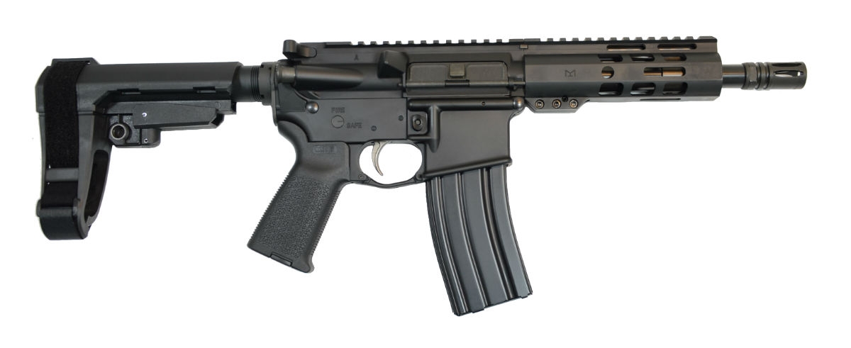PSA AR-15 Pistol 300 Blackout 7.5" Nitride 6" LTWT M-Lok MOE EPT SBA3 - Palmetto State Armory