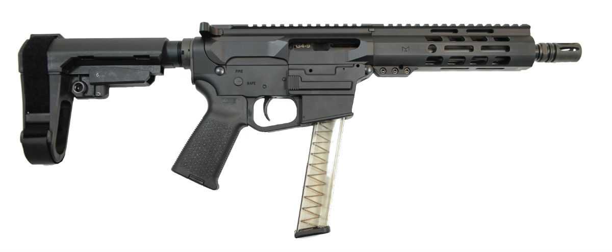 PSA 8" 9mm 1:10 7" Lightweight M-Lok MOE SBA3 Pistol - Palmetto State Armory