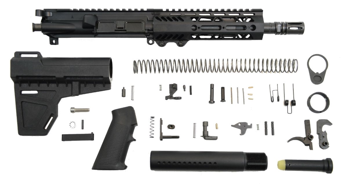 PSA 8.5" Pistol-length 300AAC 1/8 Phosphate 7" Lightweight M-Lok Classic Shockwave Pistol Kit - Palmetto State Armory