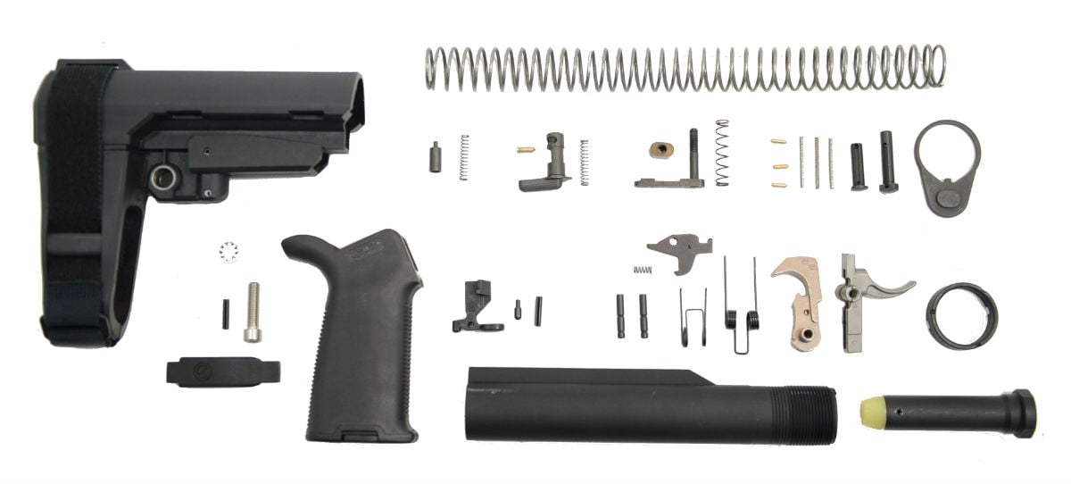 PSA MOE+ EPT SBA3 Pistol Lower Build Kit, Black - Palmetto State Armory