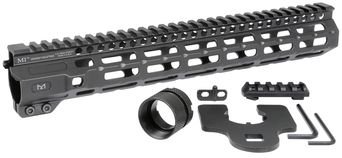 Midwest Industries Combat Rail 12.625" M-LOK Free Float One Piece Handguard - MI-CRM12.625 - Midwest Industries