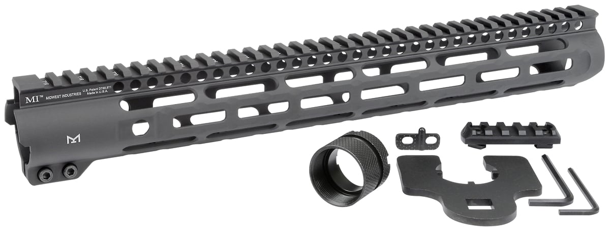 Midwest Industries 15" Slim Line M-LOK Compatible Free Float Handguard - MI-SLH15 - Midwest Industries