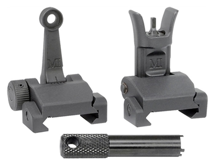 Midwest Industries Combat Rifle  Flip Up Sight Set, Front/Rear - MI-CRS-SET - Midwest Industries