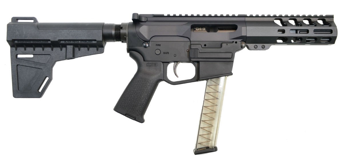 PSA Gen4 4" 9mm 1/10 M-Lok MOE EPT Shockwave Pistol, Black - Palmetto State Armory