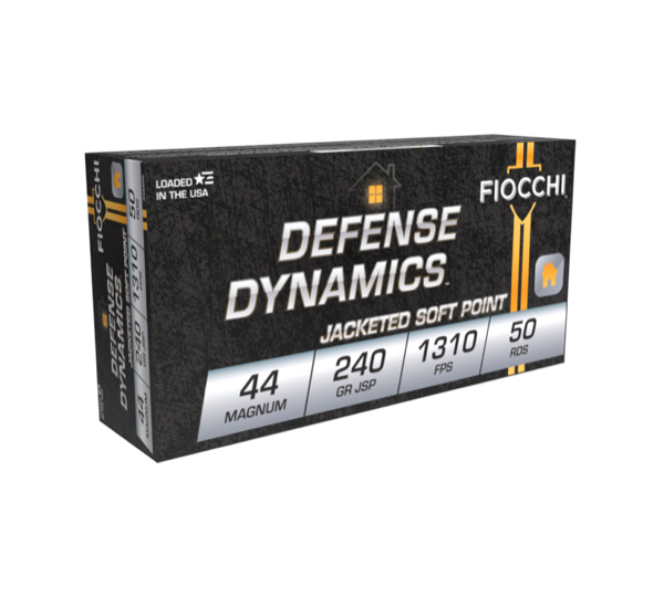 Fiocchi Defense Dynamics .44 Magnum 240gr. Jacket Soft Point Ammo, 50rds. - 44A500 - Fiocchi
