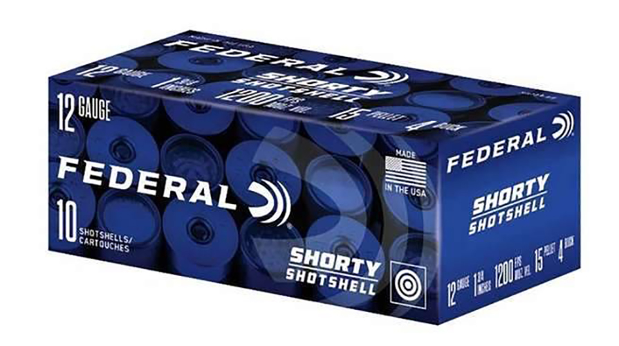 Federal 12 GA 1.75" #4 Buckshot 10 Rounds Shorty Shotshells - SH129 4B - Federal
