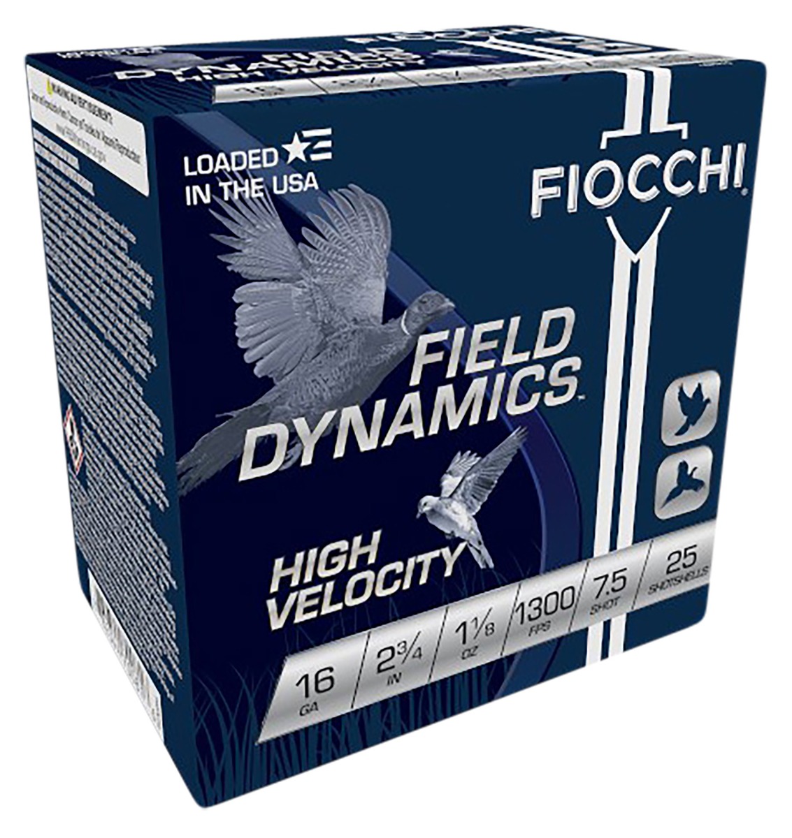 Fiocchi Shooting Dynamics 16 GA 2.75" 1 1/8 oz. #7.5 High Velocity 25 Shotshells - 16HV75 - Fiocchi