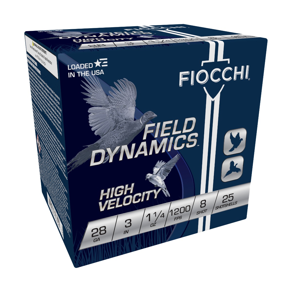 Fiocchi Field Dynamics High Velocity 28 Gauge 3" 1 oz #8 Shotshells, 25 rds. - 283HV8 - Fiocchi