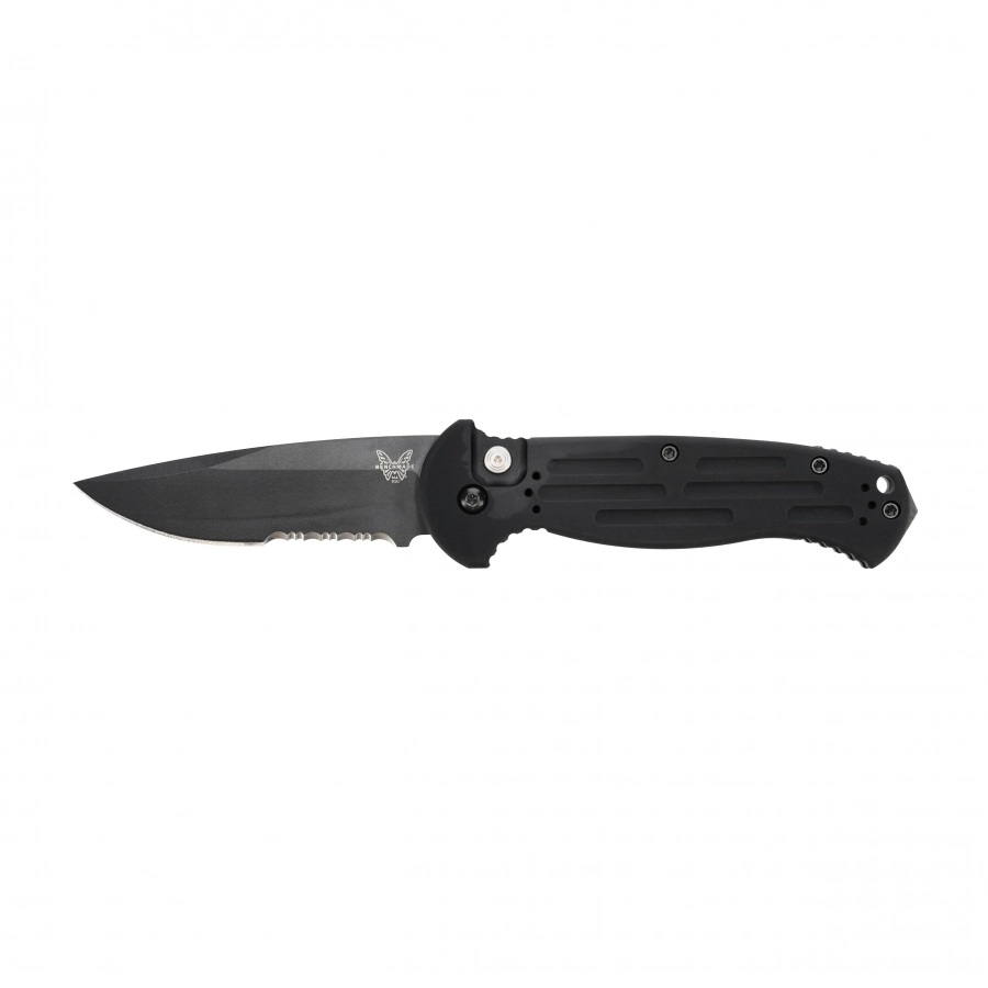 Benchmade AFO II Automatic Serrated Drop Point Knife, Black - 9051SBK - Benchmade