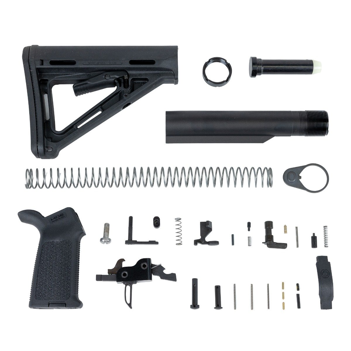 PSA AR15 MOE Lower Build Kit W/PSA Custom Single Stage FCG, Black - Palmetto State Armory