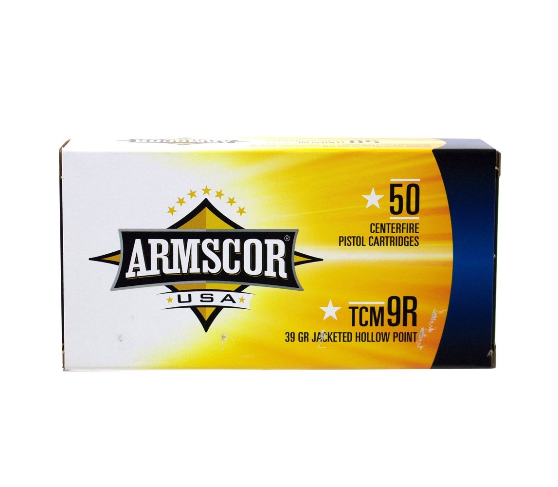 ARMSCOR .22 TCM 9R 39GR JHP 50 Rounds Ammunition - FAC22TCMNR-1N - Armscor