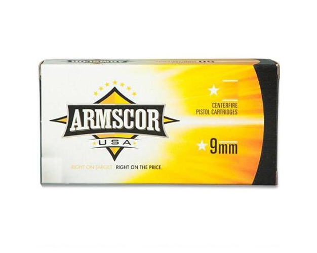 Armscor 9mm 147 Grain FMJ 50 Rounds Ammunition - FAC9-5N - Armscor