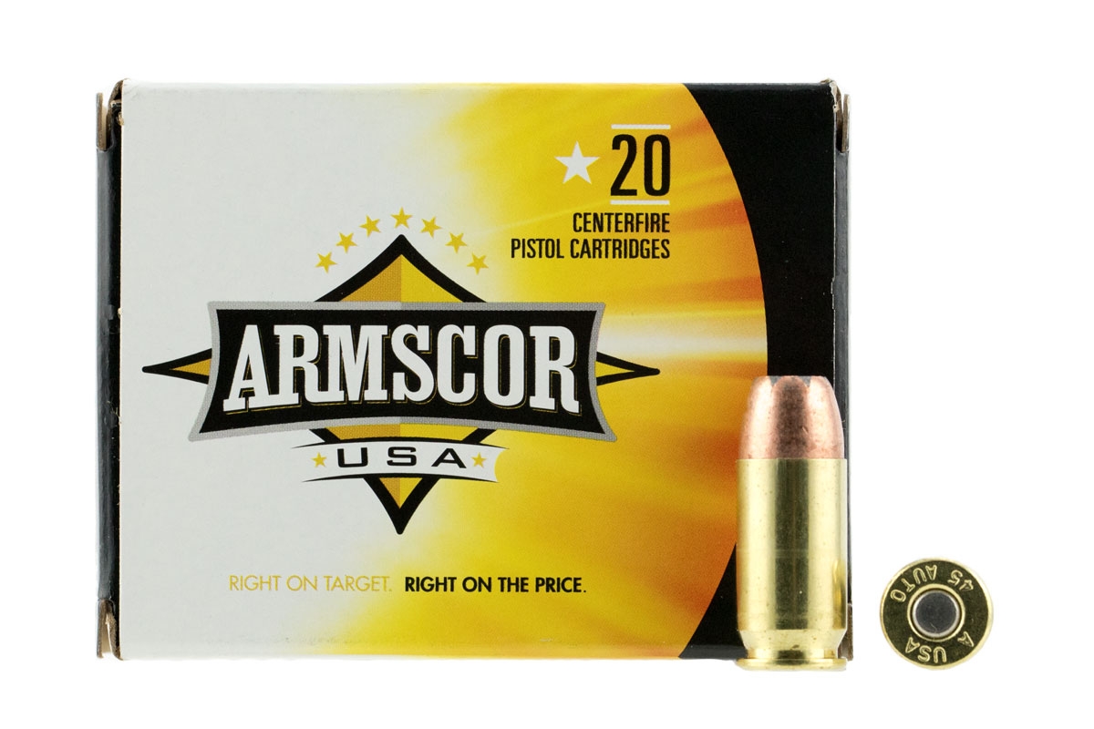 Armscor 45 Auto/ACP 230gr JHP Ammunition 20rds - FAC45A-10N - Armscor