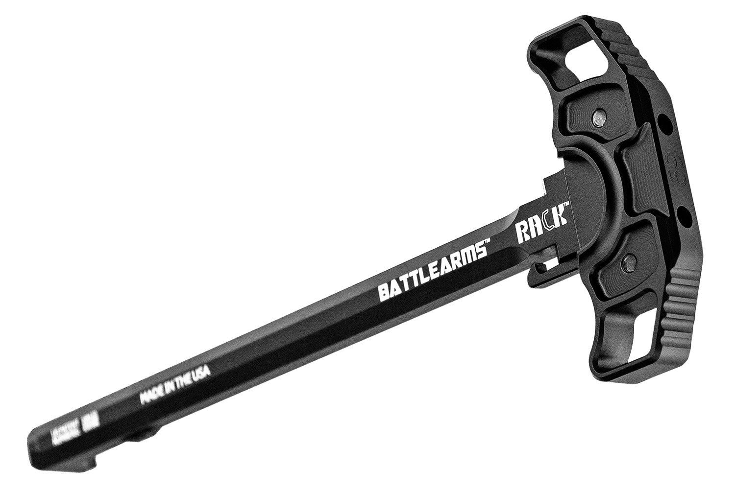 Battle Arms Development Rack AR-15/10 Ambi Charging Handle, Black Hardcoat Anodized - RACK15 - Battle Arms Development