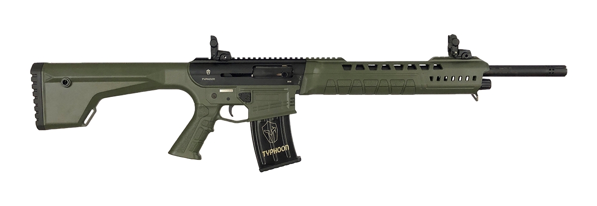 Typhoon Defense X12 12GA Semi-Auto Shotgun. OD Green - GFX120601 - G-Force