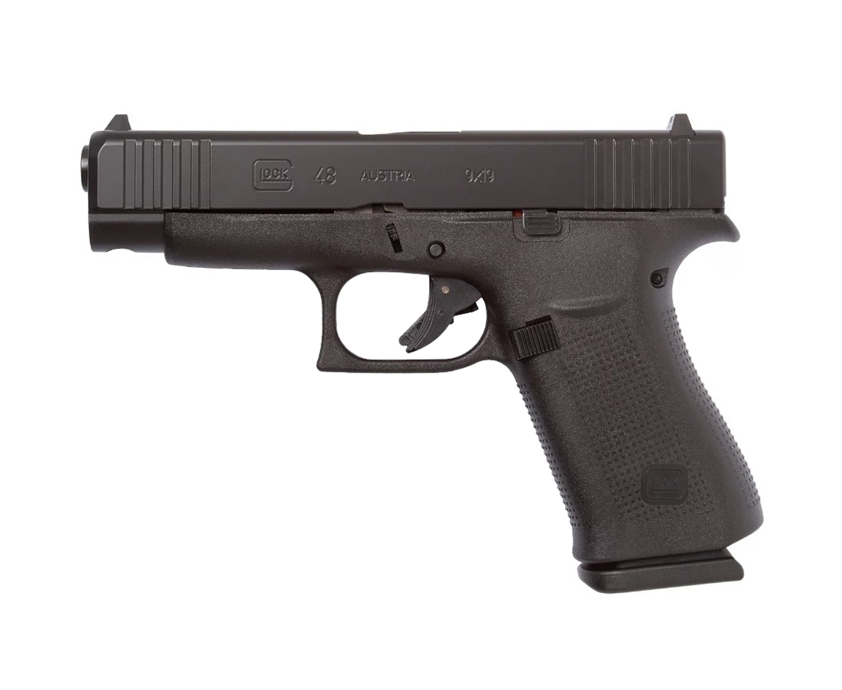 Glock G48 4.17"9mm Compact Pistol, Black - Glock