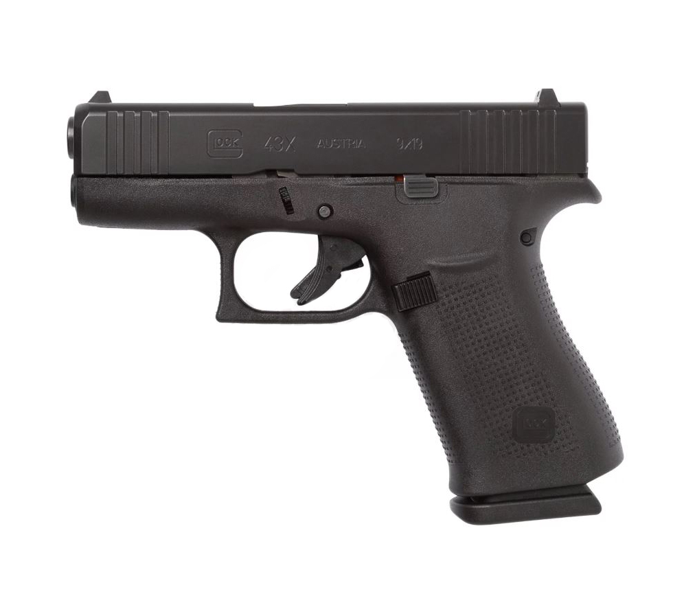 Glock G43X 9mm Subcompact Pistol, Black - Glock