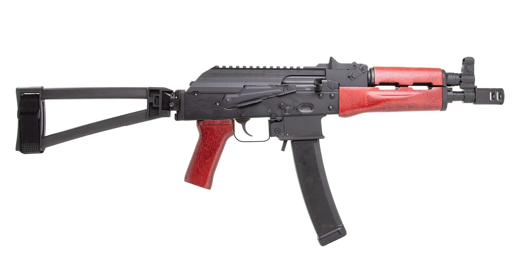 PSA AK-V 9mm Triangle Folding Pistol, Redwood