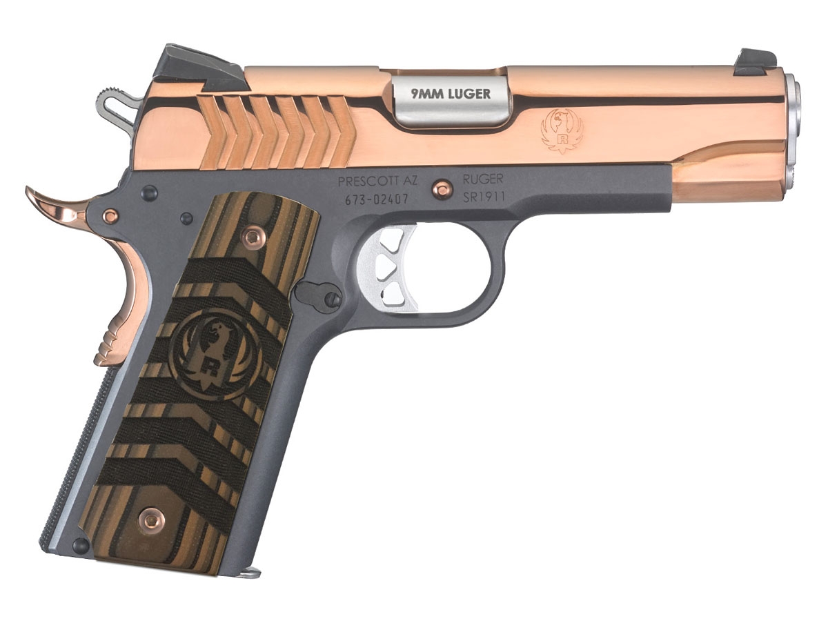 Ruger SR1911 SA 9mm Pistol, Hi-Polish Rose Gold - 6768 - Ruger
