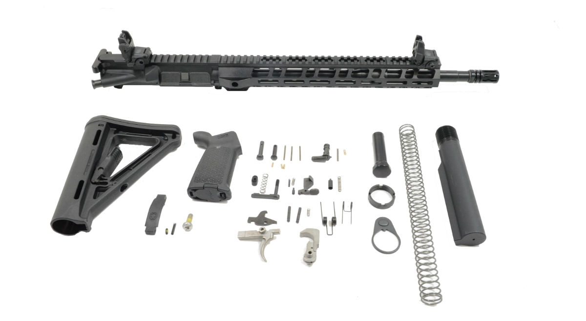 PSA Gen2 16" 5.56 NATO 1:7 Mid-Length Nitride 13.5" Lightweight M-Lok MOE EPT Rifle Kit w/ MBUS Sight Set - Palmetto State Armory