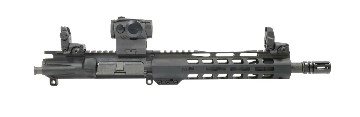 PSA 10.5" 5.56 NATO 1/7 Phosphate 9" Lightweight M-Lok Upper w/ Sig Sauer Romeo 5 & MBUS Sight Set - No BCG or CH - Palmetto State Armory