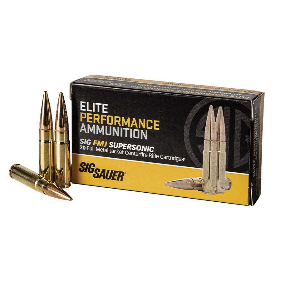 Sig Sauer Elite Ball 125 gr FMJ .300 Blackout Ammo, 20/box - E300B1-20 - Sig Sauer