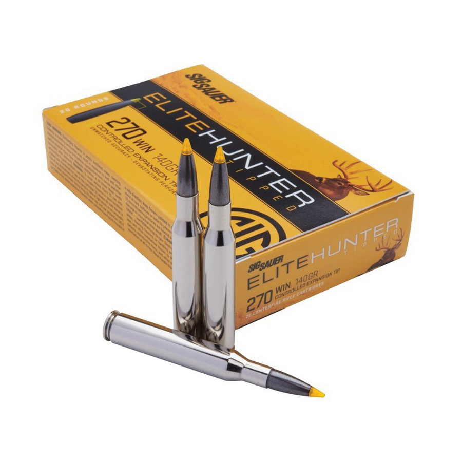 Sig Sauer Elite Hunter Tipped 140 gr EHTG .270 Win Ammo, 20/box - E270TH2-20 - Sig Sauer