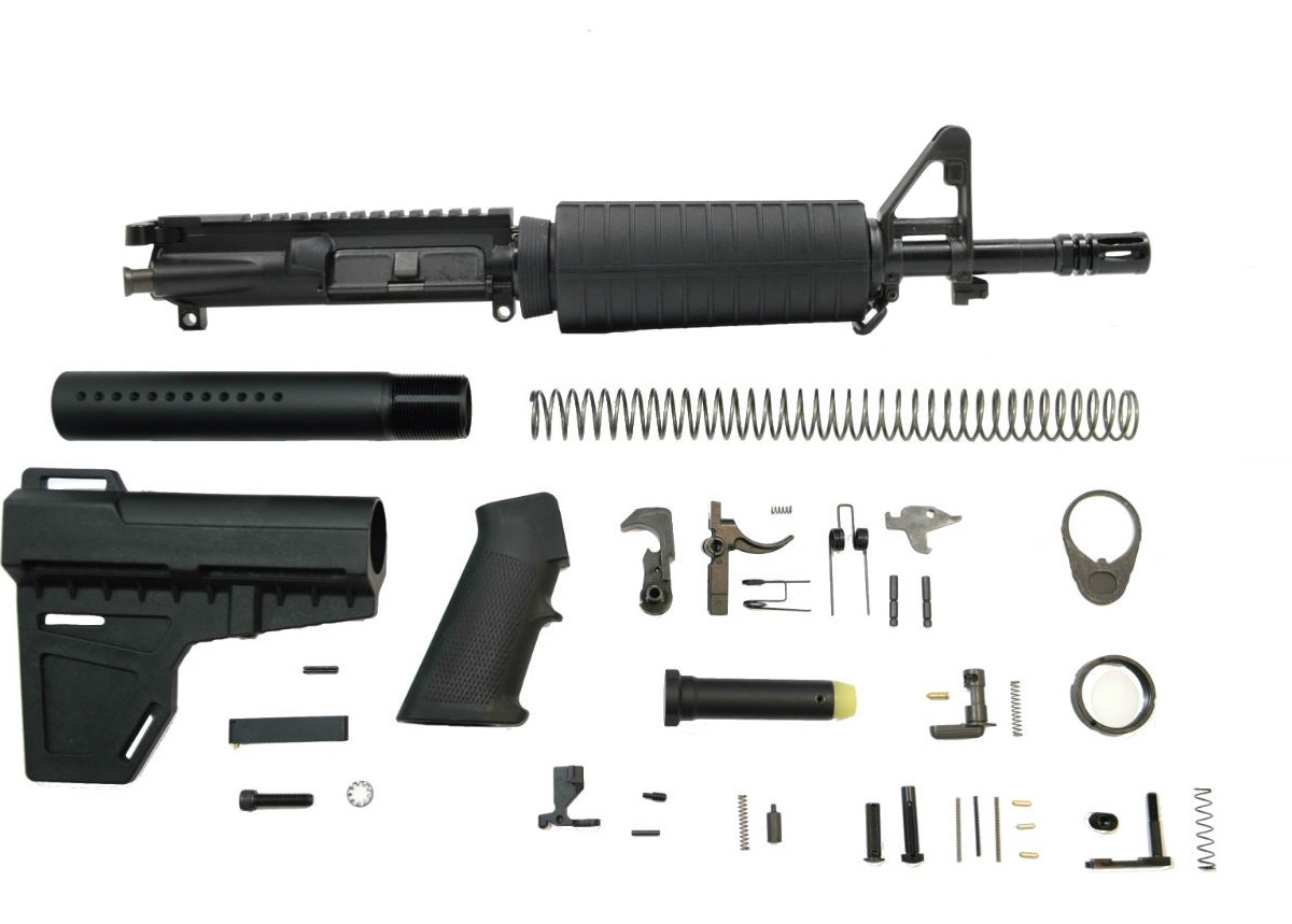 PSA 11.5" 5.56 NATO 1/7 Nitride Classic Shockwave Pistol Kit, Black - Palmetto State Armory