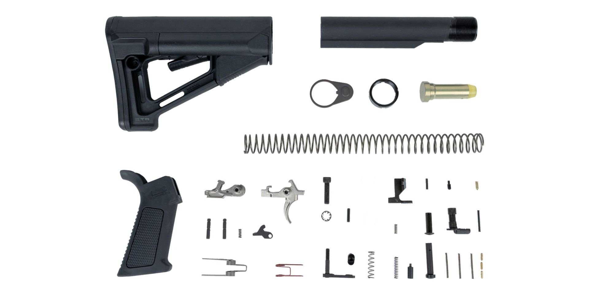 PSA PA10 STR Two Stage Trigger Lower Build Kit W/Overmolded Grip
