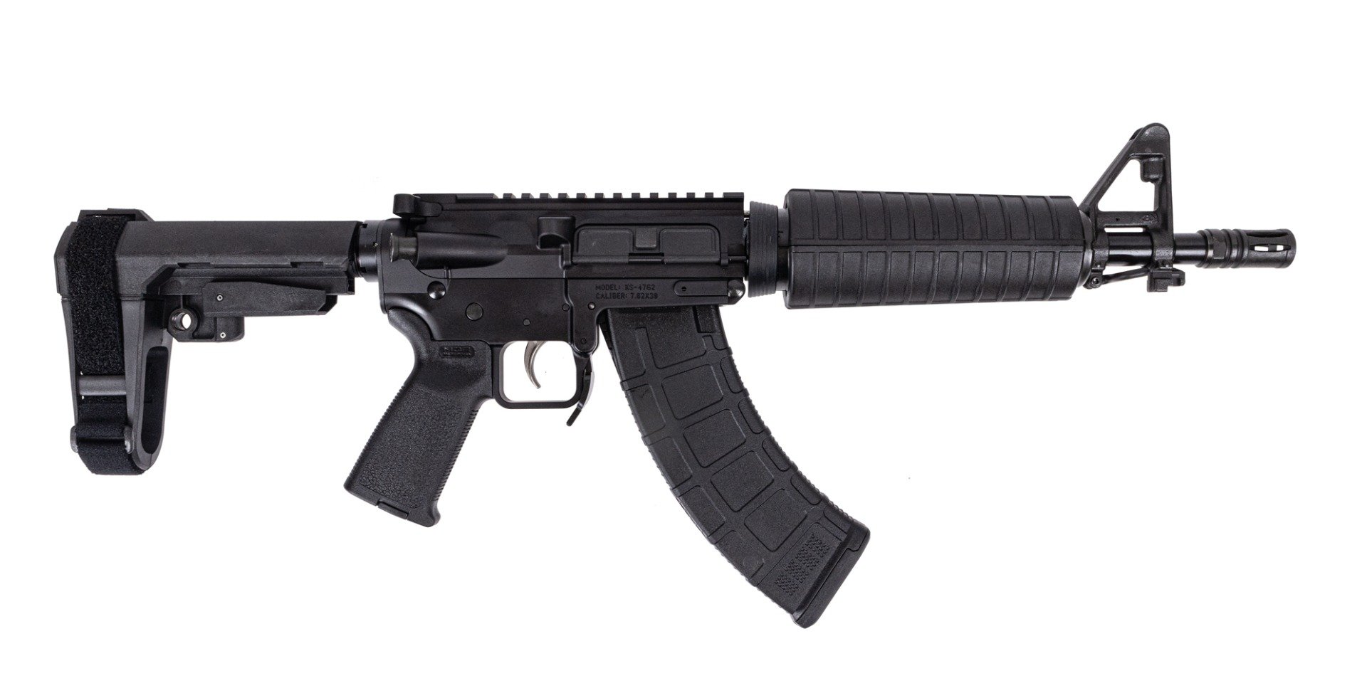 PSA Gen2 KS-47 10.5" Carbine-Length 7.62x39 Nitride Classic SBA3 Pistol - 5165491095 - Palmetto State Armory