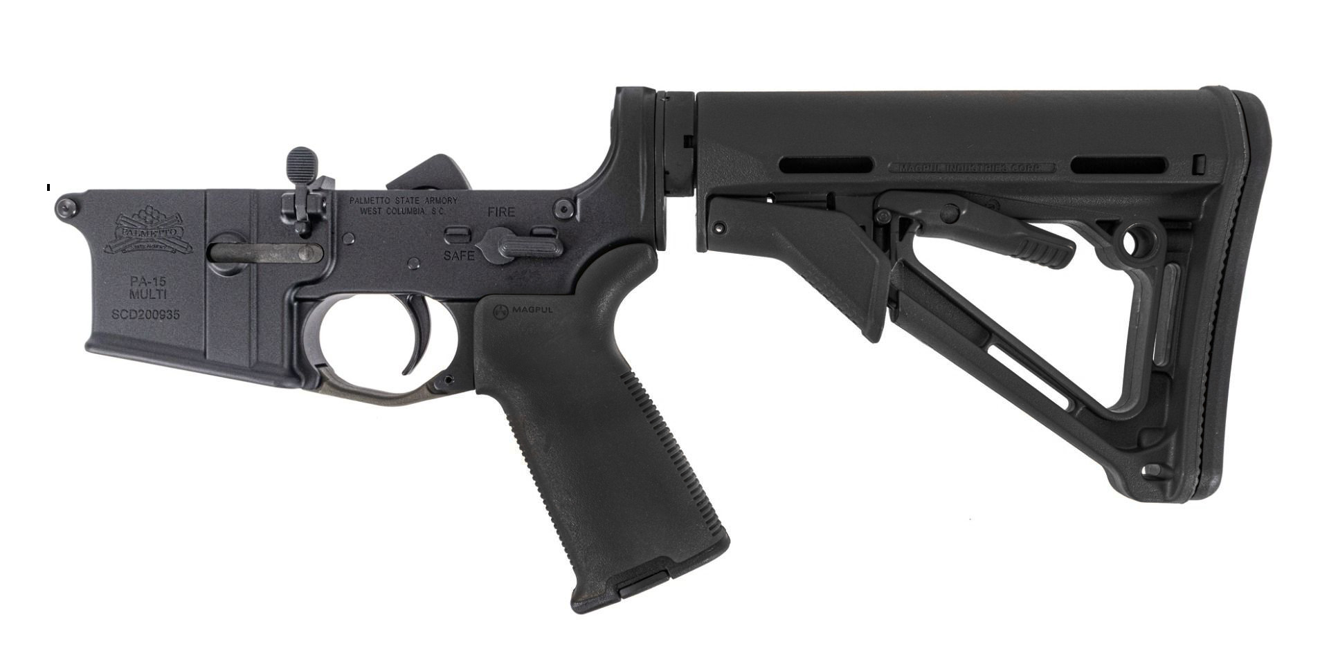 PSA AR15 Complete MOE Plus CTR Lower, Black  - 5165491304 - Palmetto State Armory