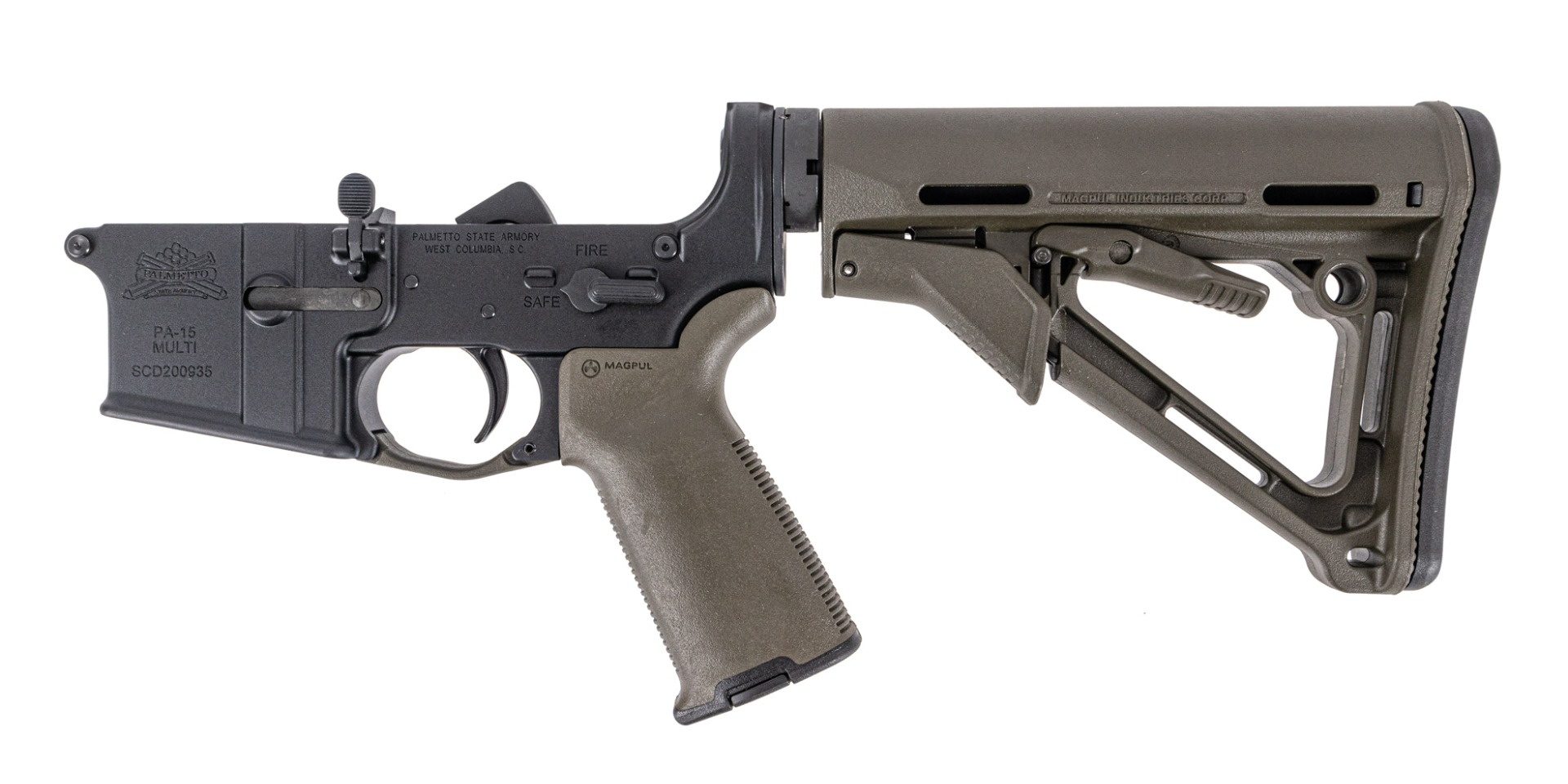 PSA AR15 Complete MOE Plus CTR Lower, ODG - 5165491309 - Palmetto State Armory