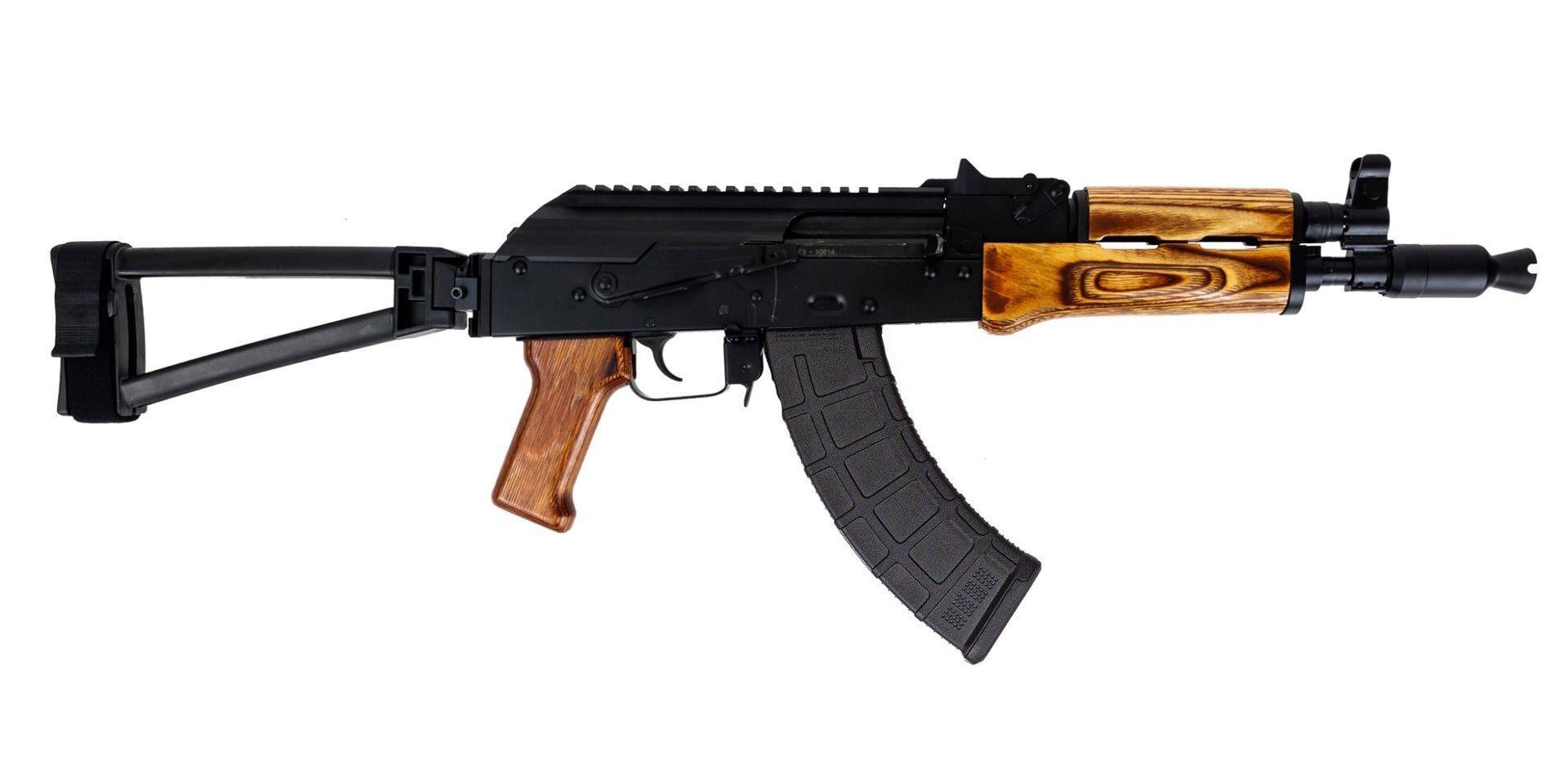 PSA AK-P GF3 Triangle Side Folding Pistol, Nutmeg - Palmetto State Armory