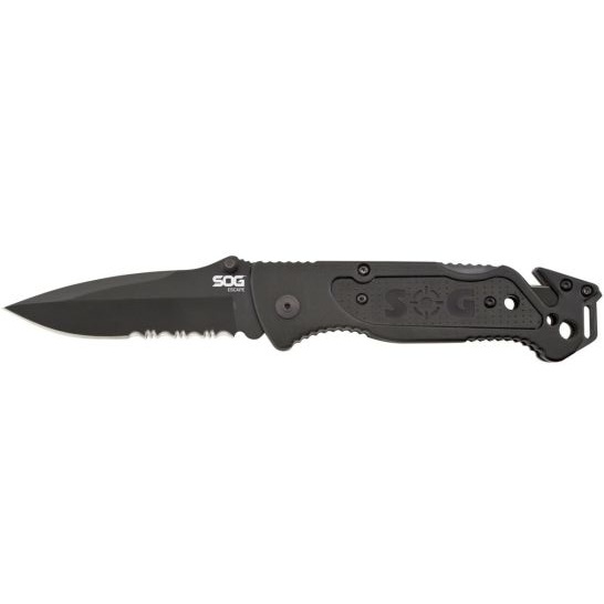 SOG Escape Clip Point Black Serrated-FF25-CP - Sog Knives