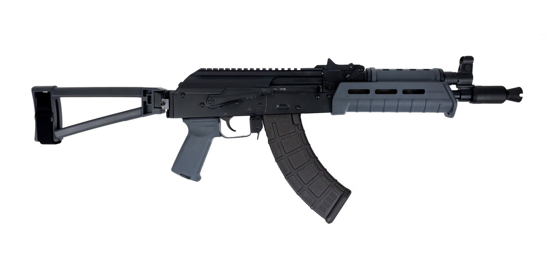 PSA AK-P GF3 MOE Triangle Side Folding Pistol, Gray - Palmetto State Armory