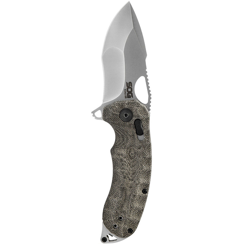 SOG Knives KIKU XR Tanto Folding Knife, 3.03", Green - 12-27-01-57 - Sog Knives