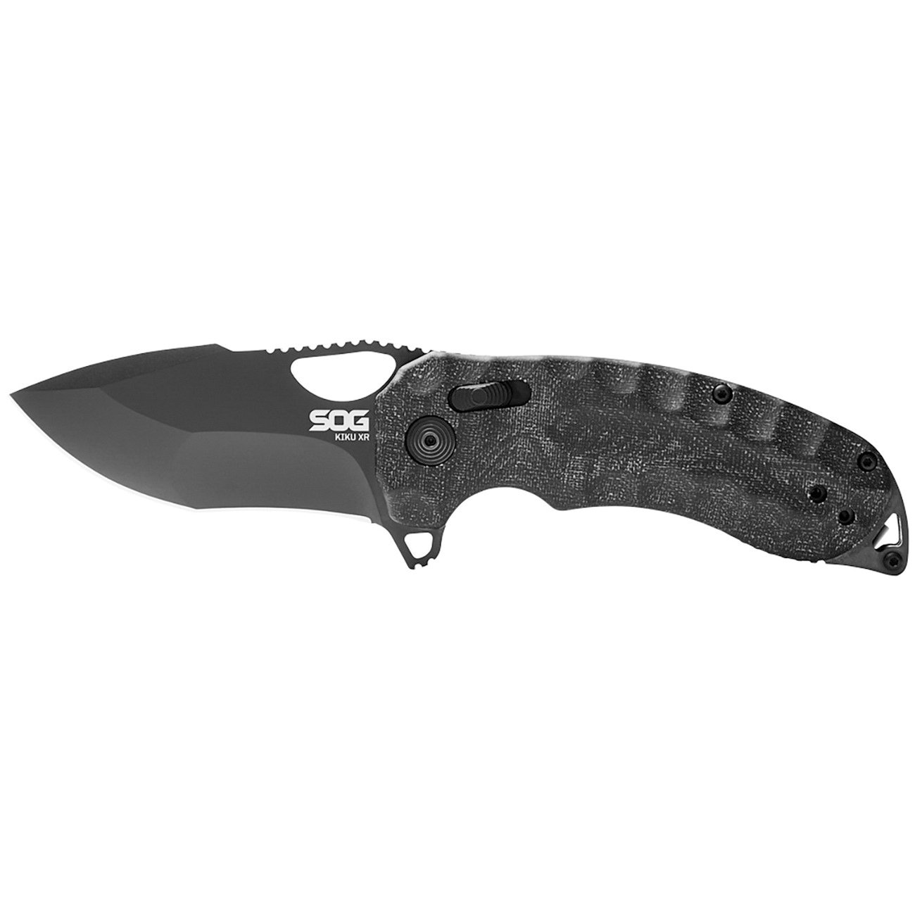 SOG Knives Kiku XR - Blackout Tanto Folding Knife, 3.03", Black - 12-27-02-57 - Sog Knives