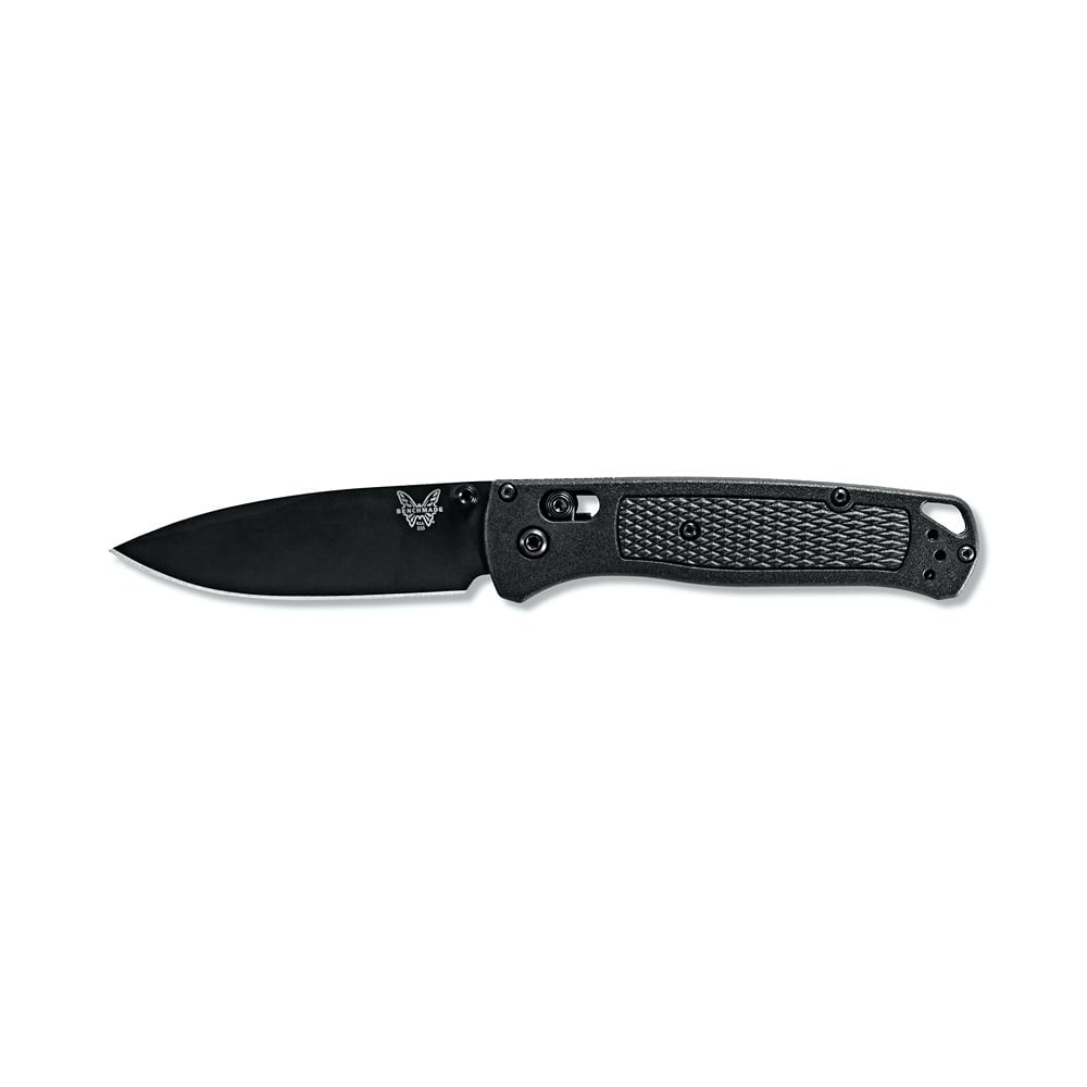 Benchmade Bugout Plain Drop Point Folding Knife, Black - 535BK-2 - Benchmade