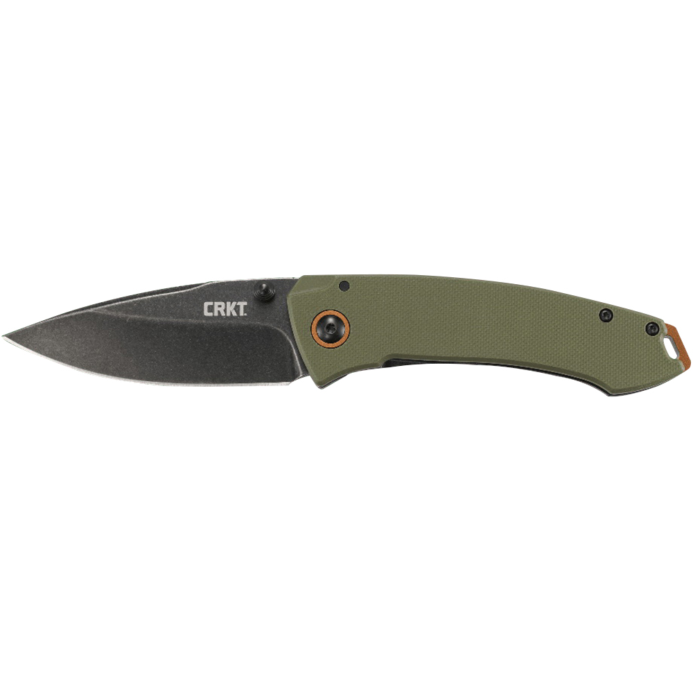 CRKT Tuna Spear Point Folding Knife w/ Frame Lock, 3.22", Green - 2520 - Crkt