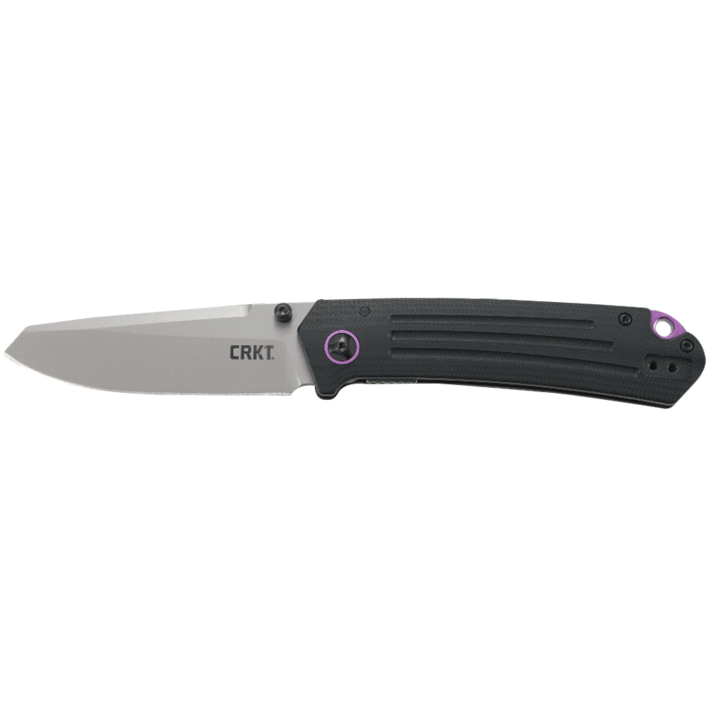 CRKT Montosa Clip Point Folding Knife w/ Frame Lock, 3.25", Black - 7115