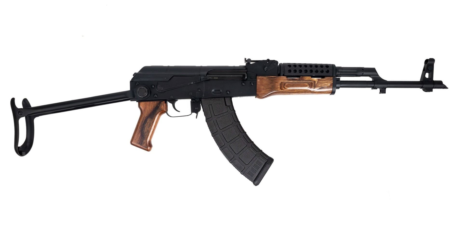 PSA AK-47 GF3 Forged Under Folding Rifle with Cheese Grater Upper Hand Guard, Nutmeg - Palmetto State Armory