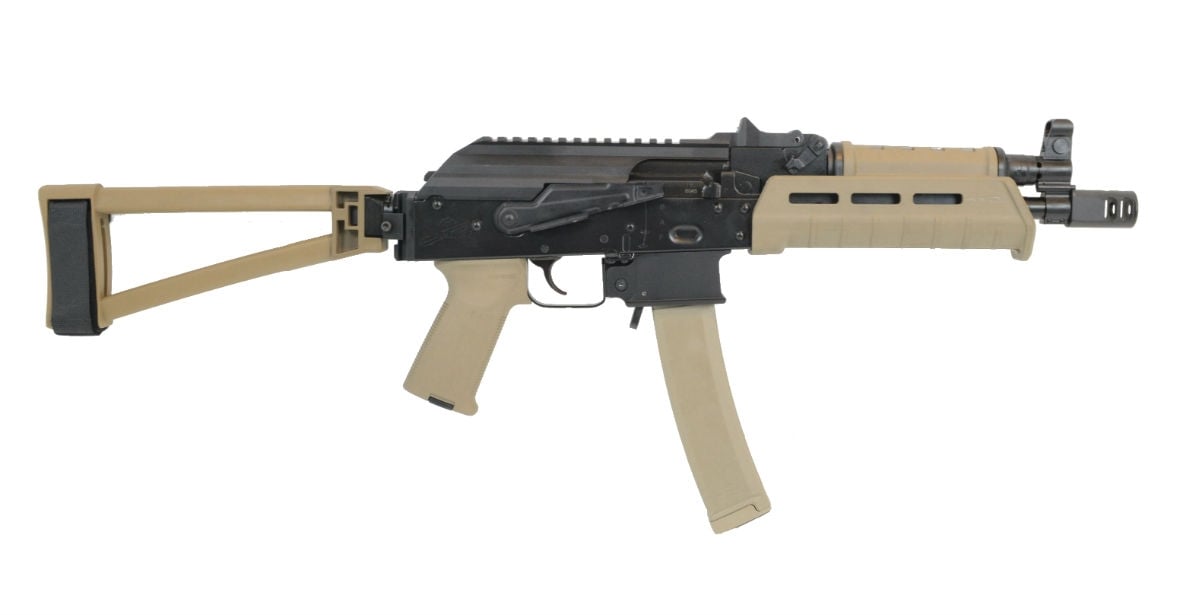 PSA AK-V 9mm MOE Triangle Side Folding Pistol, FDE - Palmetto State Armory
