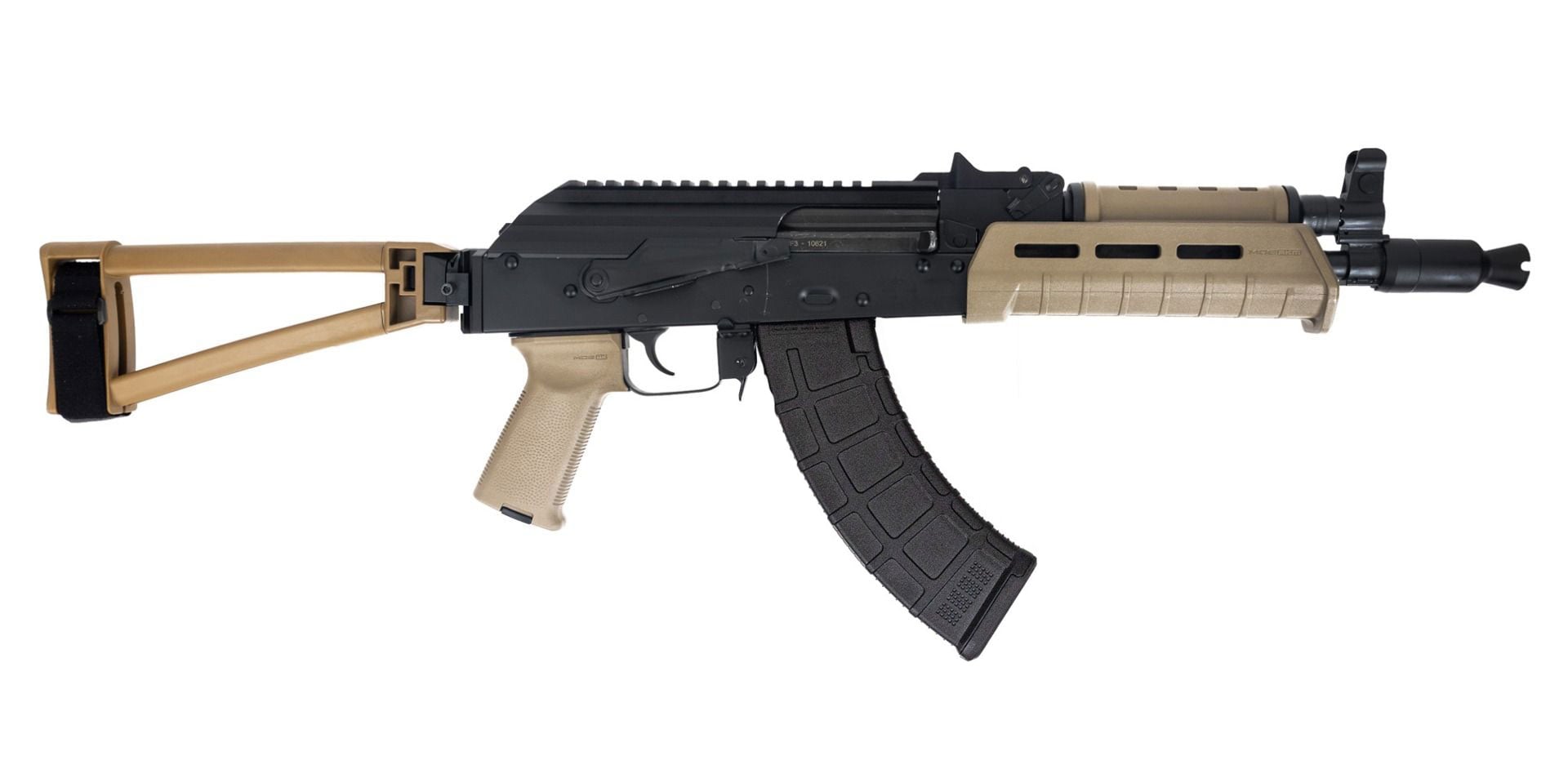 PSA AK-P GF3 MOE Triangle Side Folding Pistol, FDE - Palmetto State Armory