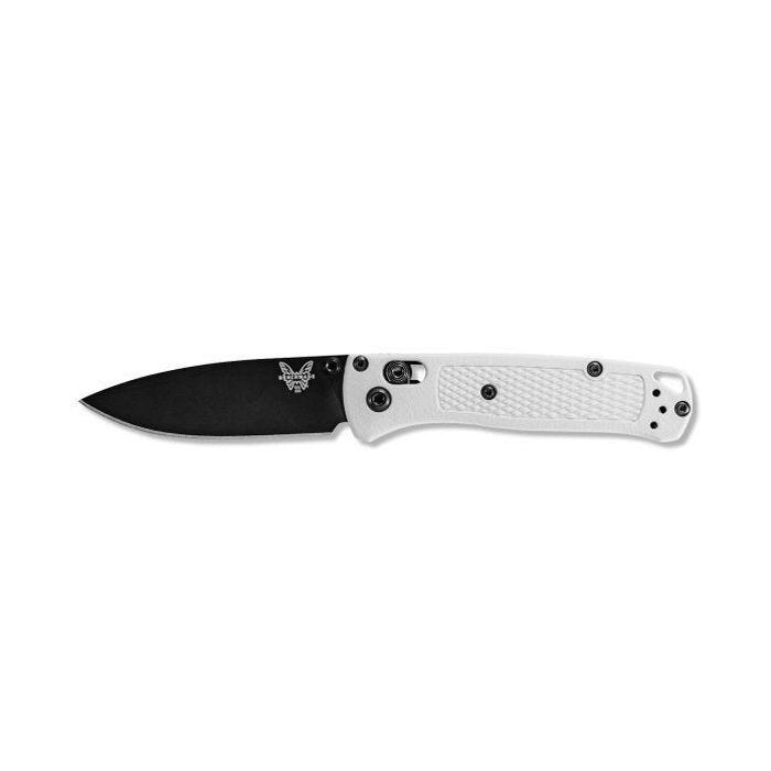 Benchmade Mini Bugout Drop Point Folding Knife, 2.82", White - 533BK-1 - Benchmade