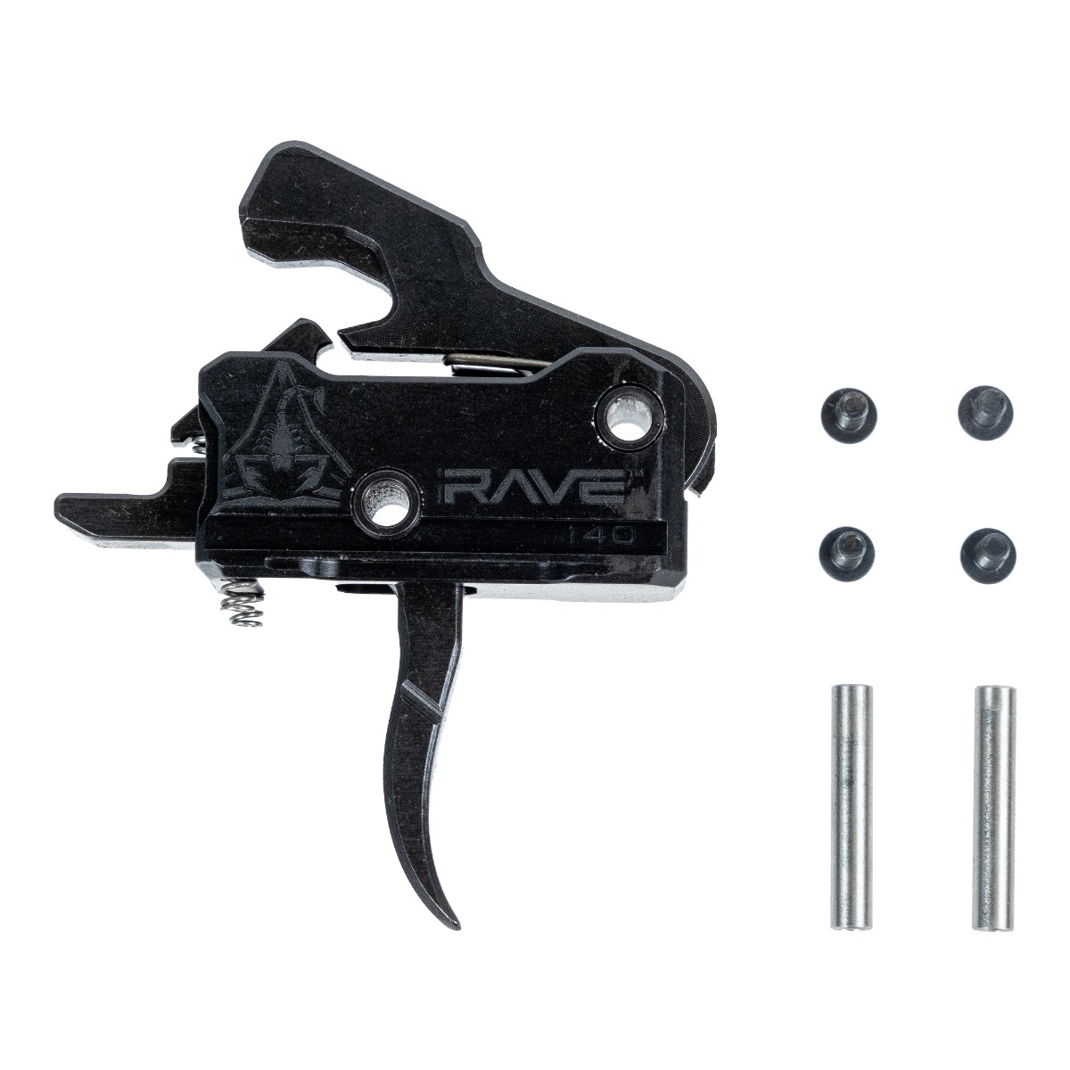 Rise Armament Rave 140 Single-Stage Curved Drop-In Trigger, Black - T017-BLK - Rise Armament