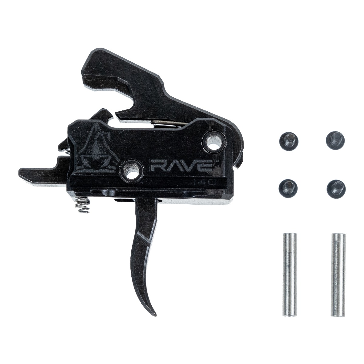 Rise Armament Rave 140 Single-Stage Curved Drop-In Trigger, Black - T017-BLK