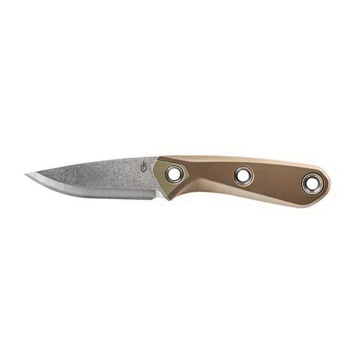 Gerber Principle Drop Point Fixed Blade Knife, 3.1", Brown - 30-001657 - Gerber