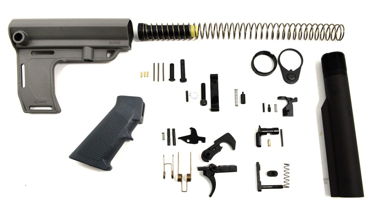 PSA Classic MFT Battlelink Pistol Lower Build Kit, Gray - Palmetto State Armory