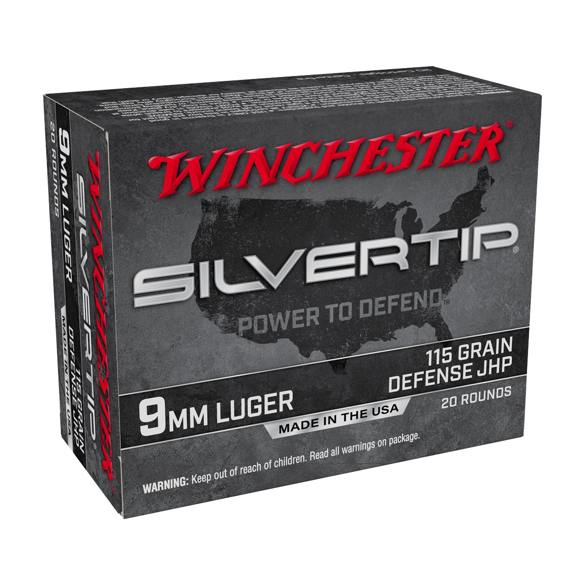 Winchester Silvertip 9mm Ammo 115 Gr JHP, 20rds - W9MMST