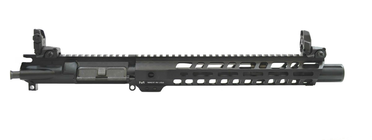 PSA 10.5" CHF 5.56 NATO 1/7  M-lok Slant 12" Upper With MBUS Sight Set - No BCG or CH - Palmetto State Armory
